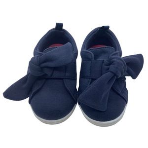 Koala Kids Toys R US Kid Toddler Navy Slip On Velcro Bow Sneakers Shoes Sz 5